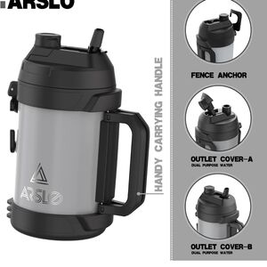 Black Stainless 1 Gal Sports Jug